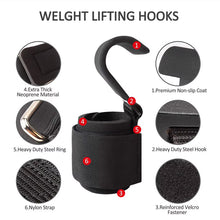 Load image into Gallery viewer, Weight Lifting Hooks for Heavy Duty Workouts