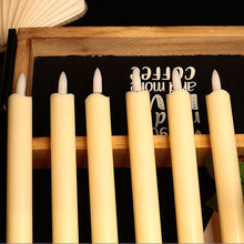 Load image into Gallery viewer, Drip Wax Flameless Taper Candles Flickering with 10-Key Remote