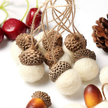 Load image into Gallery viewer, Wool Felt Acorn Ornaments