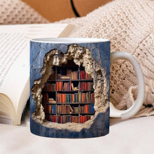 Load image into Gallery viewer, 3D Bookshelves Hole In A Wall Mug