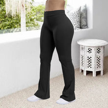 Load image into Gallery viewer, Women's High Waist Ruched Flared Sports Leggings
