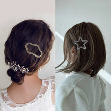 Load image into Gallery viewer, Rhinestone Bling Snap Hair Clip Barrettes (4 PCS)