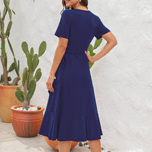 Load image into Gallery viewer, V-Neck High Waist Dress
