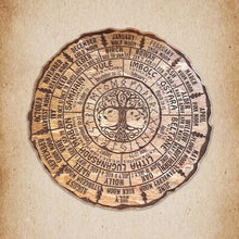 Load image into Gallery viewer, Wheel Of The Year Wood Sign