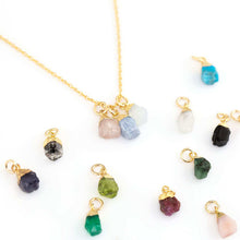 Load image into Gallery viewer, Natural Stone Crystal Zodiac Necklace