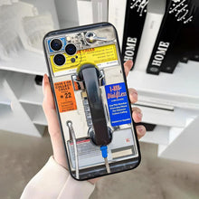 Load image into Gallery viewer, Vintage Phone Booth Pattern Phone Cases
