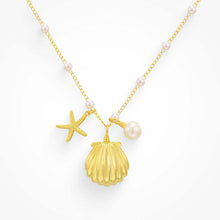 Load image into Gallery viewer, Vintage Mermaid Pearl Shell Necklace
