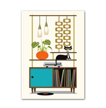 Load image into Gallery viewer, Katte kunsttrykk dekorasjonsmaleri