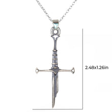 Load image into Gallery viewer, Silver-Plated Broken Sword Pendant