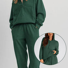 Load image into Gallery viewer, Long Sleeve Half Zip Pullover Sweatshirt Joggers Set