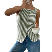 Load image into Gallery viewer, Women's Plain Button Front Tank Top