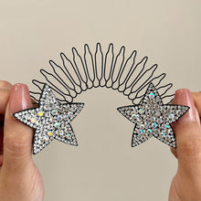 Load image into Gallery viewer, Rhinestone Star Broken Hair Comb