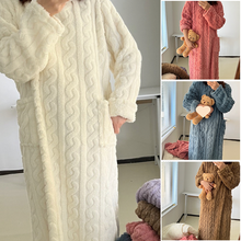 Load image into Gallery viewer, Winter Coral Velvet Home Clothes