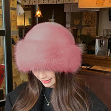 Load image into Gallery viewer, Women's Winter Faux Fur Bucket Hat