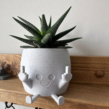 Load image into Gallery viewer, Smilende plantekrukke med langfingrene opp