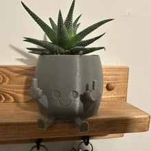 Load image into Gallery viewer, Smilende plantekrukke med langfingrene opp