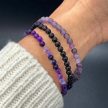 Load image into Gallery viewer, Amethyst Stress Relief Beaded Bracelet