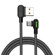 Load image into Gallery viewer, USB charging cable with 90 degree design for iOS and Android
