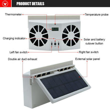 Load image into Gallery viewer, Magoloft ™ Solar Car Exhaust Heat Exhaust Fan