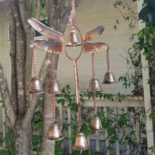 Load image into Gallery viewer, Handmade Dragonfly With Bells Wind Chime