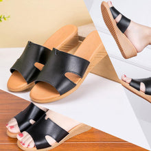 Load image into Gallery viewer, Women's Summer Leather Low Heel Casual Slippers