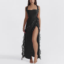 Load image into Gallery viewer, Pleated Bandeau Dress With Slit