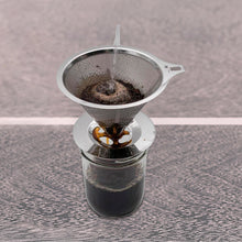 Load image into Gallery viewer, Stainless Steel Pour Over Drip Coffee Filter for Mason Jars