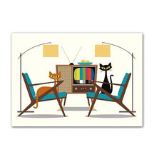 Load image into Gallery viewer, Katte kunsttrykk dekorasjonsmaleri