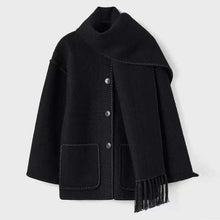 Load image into Gallery viewer, Hepburn Style Woolen Cape Coat
