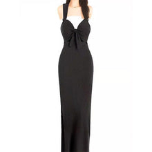 Load image into Gallery viewer, Women's Plain Cut Out Knot Front Split Thigh Cami Dress