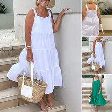 Load image into Gallery viewer, Slip Dress In Solid Color And Sleeveless