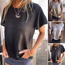 Load image into Gallery viewer, Gold Foil Short-sleeved T-shirt