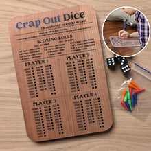 Load image into Gallery viewer, Crap Out Dice Scoreboard