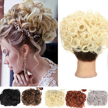 Load image into Gallery viewer, Short Messy Curly Dish Hair Bun Extension