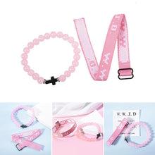 Load image into Gallery viewer, WWJD Cross Beaded Bracelet Set