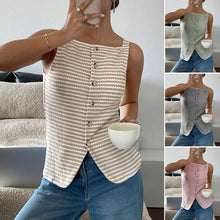 Load image into Gallery viewer, Women's Plain Button Front Tank Top