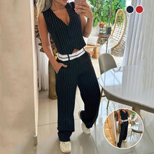 Load image into Gallery viewer, Sleeveless Striped Business Two-Piece Suit