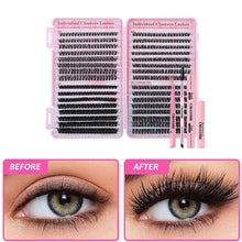 Load image into Gallery viewer, Natural Fluffy False Eyelash Extensions Set