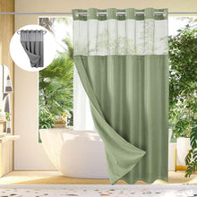 Load image into Gallery viewer, Waffle Pattern Double Layer Shower Curtain