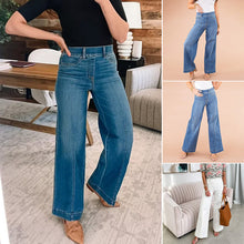Load image into Gallery viewer, Seamed Front Wide Leg Jeans