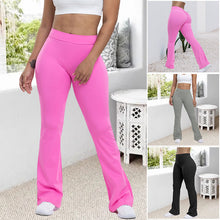 Load image into Gallery viewer, Women's High Waist Ruched Flared Sports Leggings