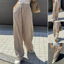 Load image into Gallery viewer, Loose and versatile high-waisted elastic wide-leg pants