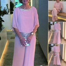 Load image into Gallery viewer, Sequined Colorblock Elegant Two-piece Set