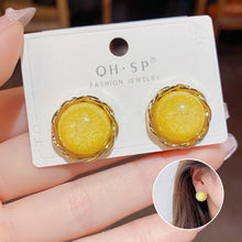 Load image into Gallery viewer, Colorful Textured Circle Earrings