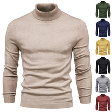 Load image into Gallery viewer, Men's Casual Solid Color Turtleneck Sweater
