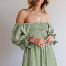 Load image into Gallery viewer, French Ruffled Lantern Sleeves Multi-wear Dress