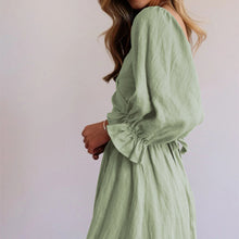 Load image into Gallery viewer, French Ruffled Lantern Sleeves Multi-wear Dress