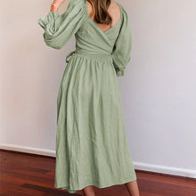 Load image into Gallery viewer, French Ruffled Lantern Sleeves Multi-wear Dress