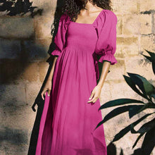 Load image into Gallery viewer, French Ruffled Lantern Sleeves Multi-wear Dress