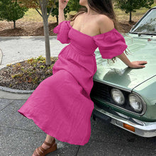 Load image into Gallery viewer, French Ruffled Lantern Sleeves Multi-wear Dress